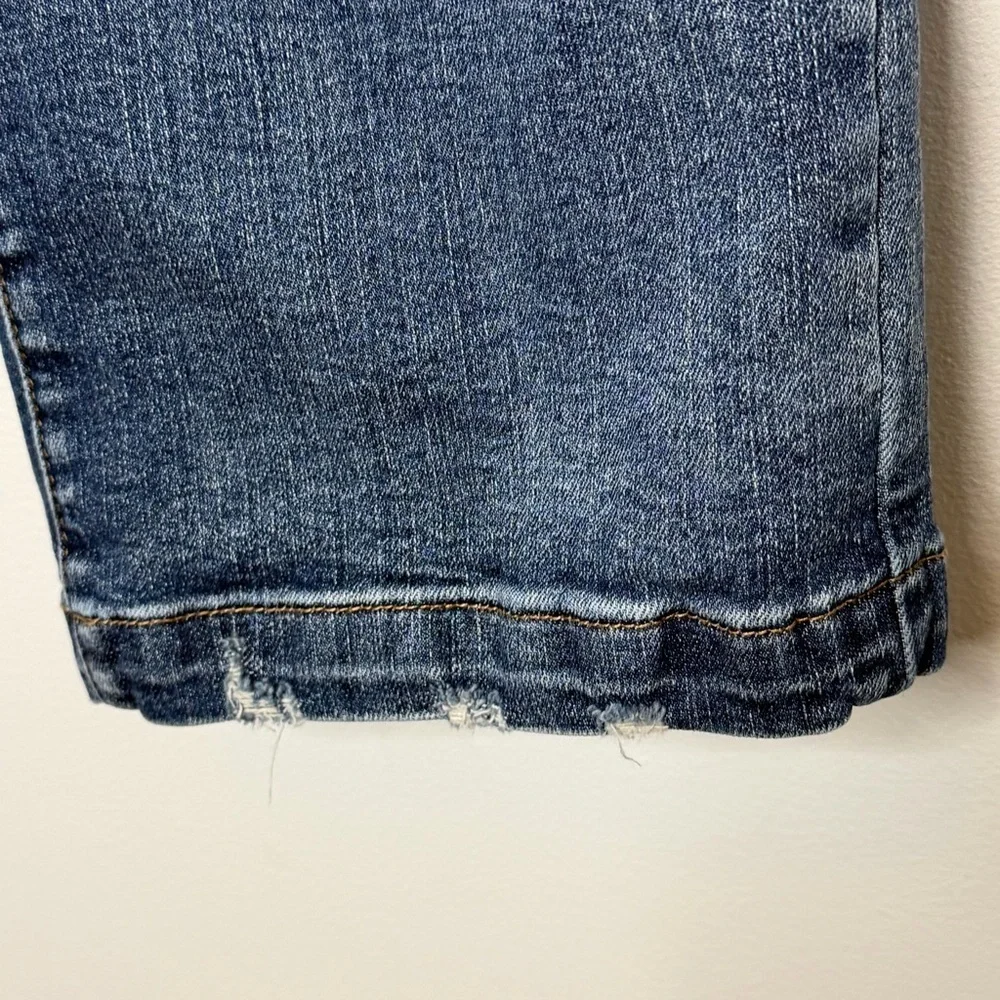 Judy Blue Wide Leg Crop Distressed Jeans